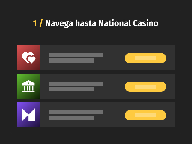 Guía National Casino paso 1