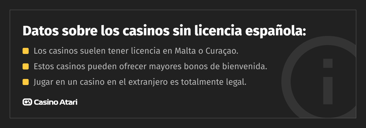 datos sobre casinos sin licencia