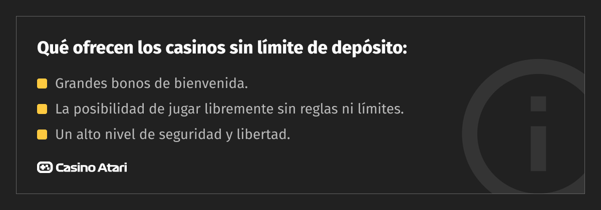 ofrecen casinos sin limite